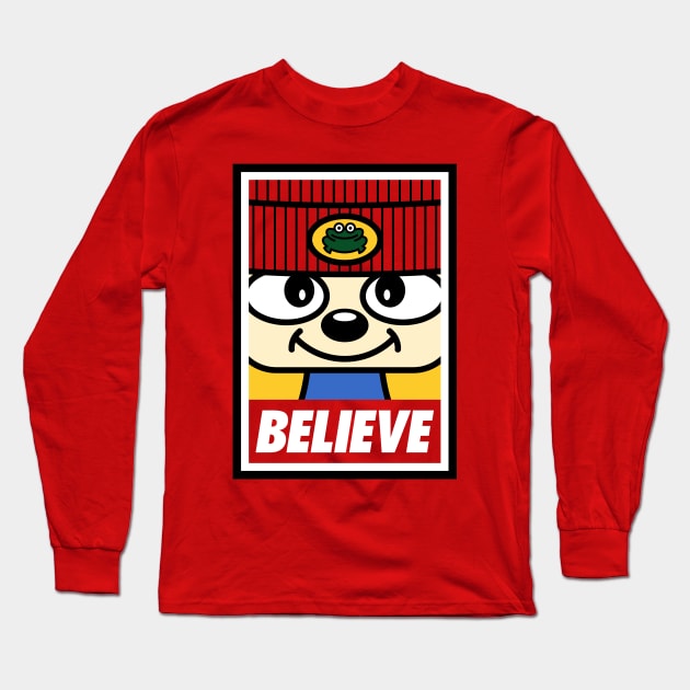 Believe (Parappa Red) Long Sleeve T-Shirt by BiggStankDogg